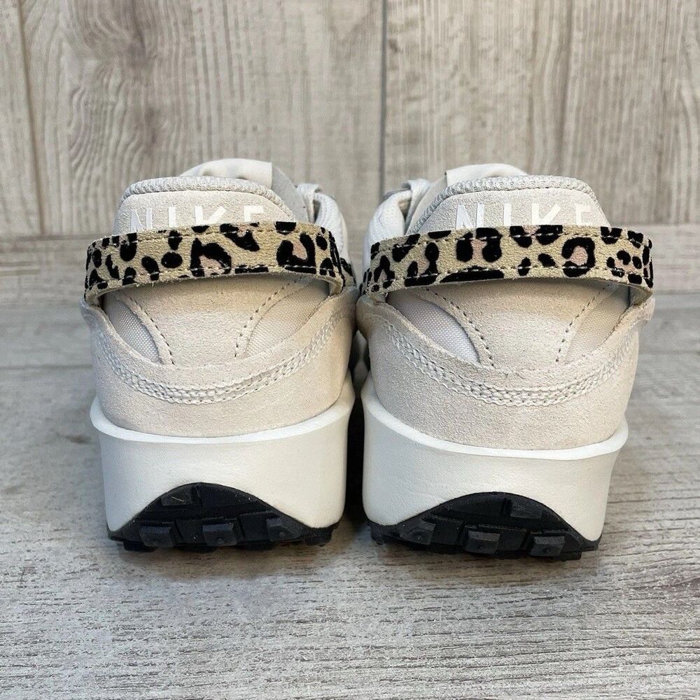 Nike Womens Sz 6 Waffle Debut HF1856-001 White Leopard Casual Shoes Sneakers New - Picture 5 of 8